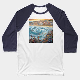 Surfs Up at Fistral Beach Baseball T-Shirt